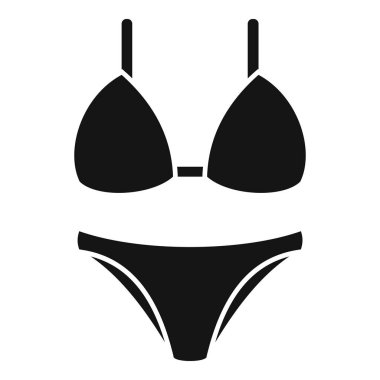 Kadın mayo ikonu basit bir vektör. Su parkı. Sahil havuzu