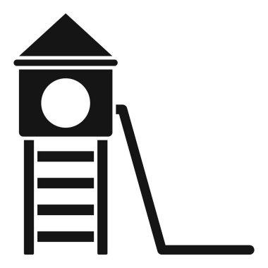 Yer çocuğu kaydırma ikonu basit bir vektör. Su parkı. Çocuk eğlencesi