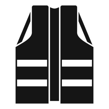 Su yeleklerinin simgesi basit bir vektör. Su parkı aleti. Plaj eğlencesi