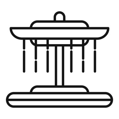 Şemsiye havuzu ikonu ana hatlarını oynat. Su parkı. Yaz oyun parkı