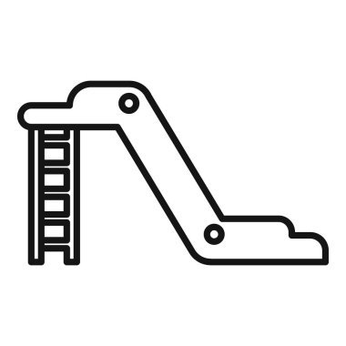 Slayt simgesi ana hatlarını oynat. Su parkı. Eğlence çocuğu