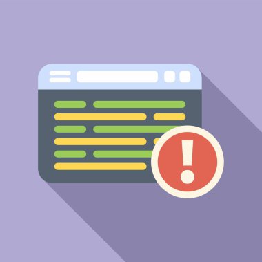 Çevrimiçi dolandırıcılık ikonu düz vektör. Hacker hatası. Dosya verisi