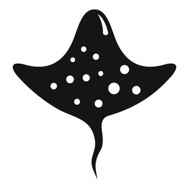 Elektrik vatoz simgesi basit vektör. Deniz hayvanı. Okyanus yaban hayatı