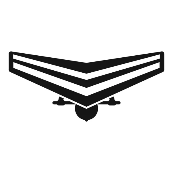 人間ハンググライダーアイコンシンプルなベクトル パラエア 空飛ぶ — ストックベクタ