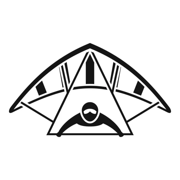 Icono Del Avión Vector Simple Para Aire Piloto Delta — Vector de stock