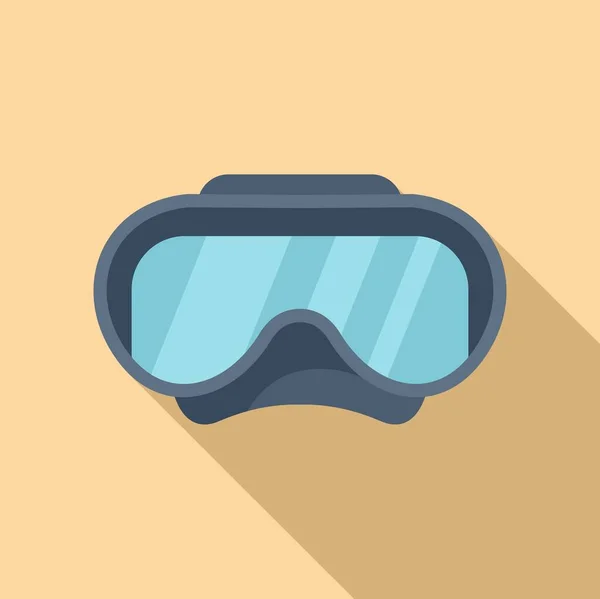 Dive Mask Icon Flat Vector Aqua Pool Summer Aquatic — Stock Vector