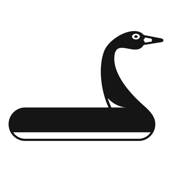 Anneau Gonflable Flamingo Icône Simple Vecteur Parc Aquatique Piscine Été — Image vectorielle