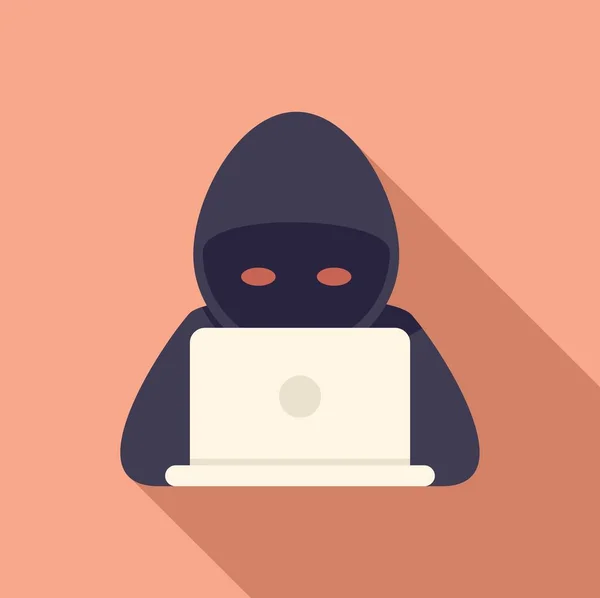 Hacker Ikon Düz Vektör Bildiriyor Virüs Hatası Güvenlik Alarmı — Stok Vektör