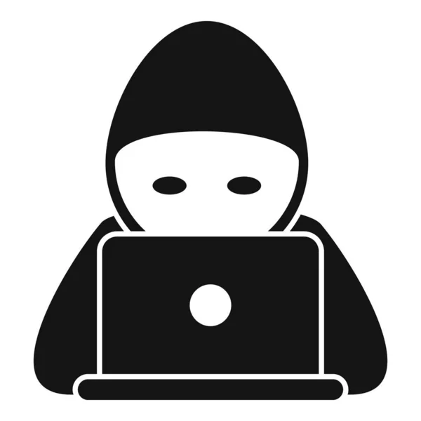 Иконка Сообщения Хакера Простой Вектор Вирусная Ошибка Тревога — стоковый вектор