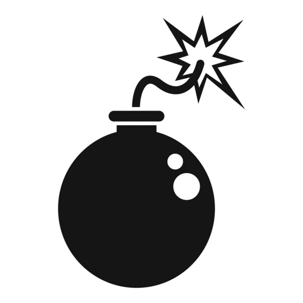 Icône Bombe Malicieuse Vecteur Simple Menace Erreur Fichier Recherche — Image vectorielle