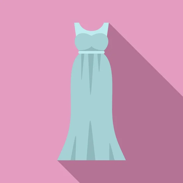 Νυφικό Φόρεμα Εικονίδιο Επίπεδη Διάνυσμα Boutique Γάμο Λάμψη Ντους — Διανυσματικό Αρχείο