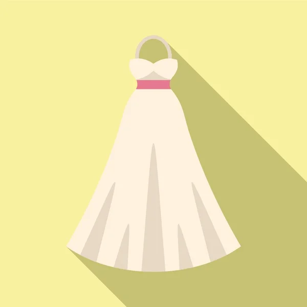 Hochzeitskleid Accessoires Symbol Flachen Vektor Brautschleier Frauendusche — Stockvektor