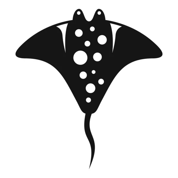 Stingray Εικονίδιο Απλό Διάνυσμα Θαλάσσιο Ζώο Ακτινίδια — Διανυσματικό Αρχείο