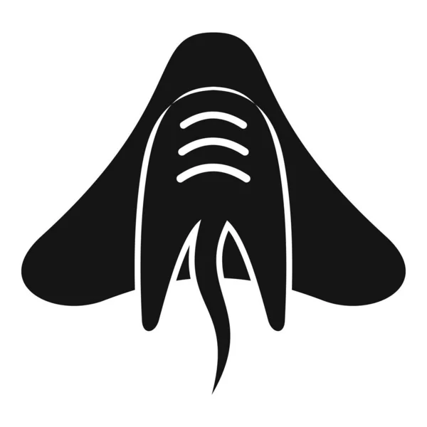 Stingray Manta Symbol Einfacher Vektor Unterwassertier Meeresmeere — Stockvektor
