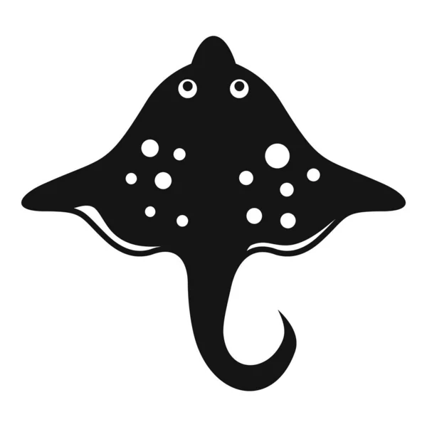 Wildlife Stachelrochen Symbol Einfachen Vektor Fischtier Niedliche Unterwasserwelt — Stockvektor