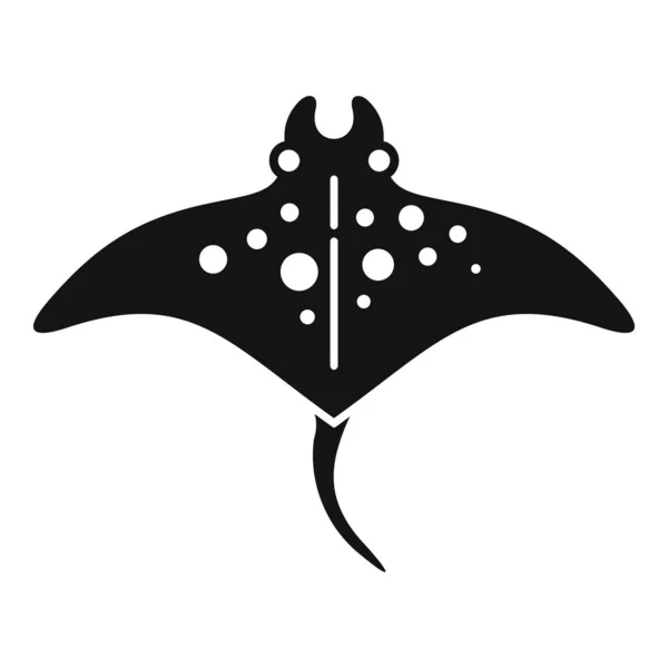 Φτερά Stingray Εικονίδιο Απλό Διάνυσμα Ψαροζώο Φύση Του Νερού — Διανυσματικό Αρχείο