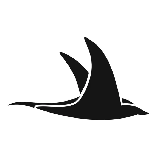 Ikona Płaszczki Wodnej Prosty Wektor Morze Zwierząt Ocean Dzikiej Przyrody — Wektor stockowy