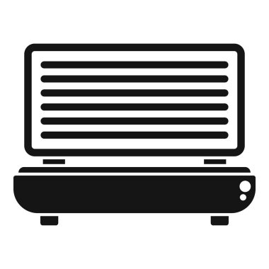 Güneş ışığı solaryum simgesi basit bir vektör. Spa salonu. Makine ultraviyole