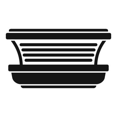 Vücut solaryumu simgesi basit vektör. Güneş yatağı. Güneş ışığı lambası