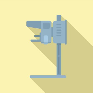 Hasta mammografi makinesi ikonu düz vektör. Göğüs kanseri. Klinik