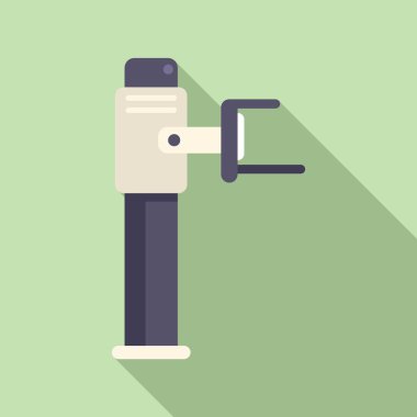 Hastane mammografi makinesi ikonu düz vektör. Göğüs kanseri. Klinik hastası.