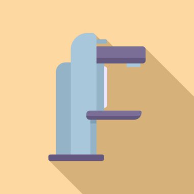 Kadın mammografi makinesi ikonu düz vektör. Sağlık kliniği. Hasta kadın.