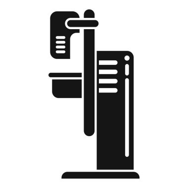 Mammografi makinesi simgesi basit bir vektör. Göğüs kanseri. Klinik sağlığı