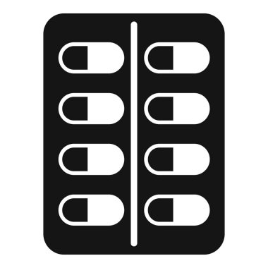 İlaç ikonu basit vektörü. Bakterilere dayanıklı. Tıbbi bağışıklık