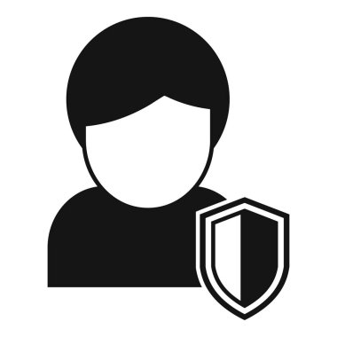 İnsan antibiyotik direnci simgesi basit bir vektör. Bakteri hastalığı. Yemek hapı.