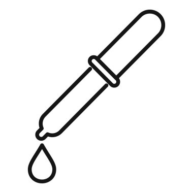 Antibiyotik damlası ikonu ana hat vektörü. Bakteri ilacı. Hap mikrobu