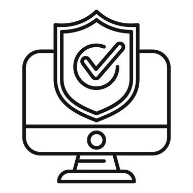 Uygulama simge taslak vektörünü emniyete aldı. Cep telefonu hesabı. Ekran sıfırla