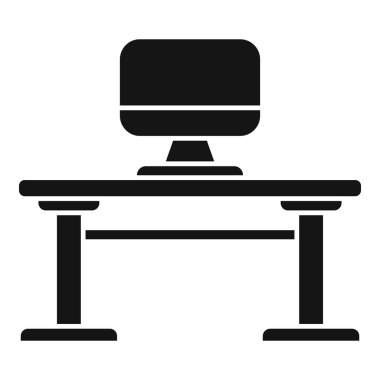 Bilgisayar simgesi basit bir vektördür. Ofis otur. Sandalye ergonomisi