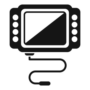 Tıbbi endoskop simgesi basit bir vektör. Kamera denetimi. Sağlık Hastanesi