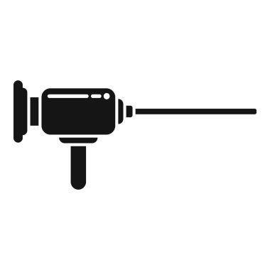 Gastroenteroloji ikonu basit bir vektör. Tıbbi kamera. Sağlık kablosu