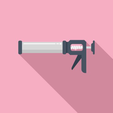 Silikon silah ikonu düz vektör. Silikon tüpü. Ev yapımı