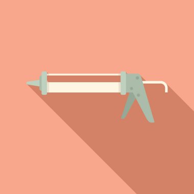 Köpük tabancası ikonu düz vektör. Sanayi şişesi. İnşaat gemisi