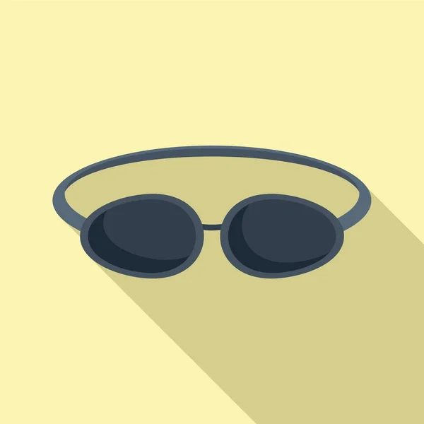 Occhiali Protezione Solare Icona Vettore Piatto Sole Della Spa Ragazza — Vettoriale Stock