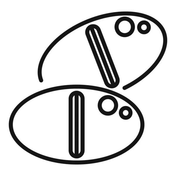 Табличка Імунної Ікони Контурі Вектора Бактерії Опір Вірусу — стоковий вектор