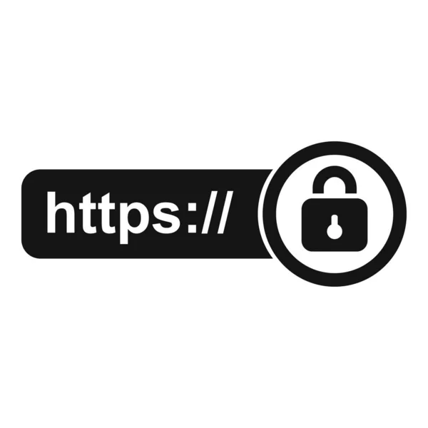 Простой Вектор Иконки Сертификата Web Ssl Безопасные Данные Сеть Безопасности — стоковый вектор