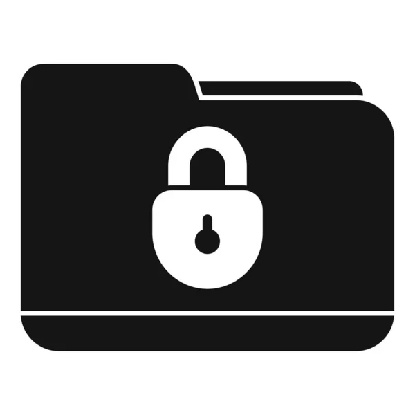 フォルダサービスアイコンシンプルなベクトル パスワード保護 アプリノートパソコン — ストックベクタ