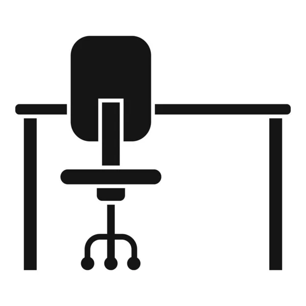 Ícone Área Trabalho Mesa Vetor Simples Sente Cadeira Trabalho —  Vetores de Stock