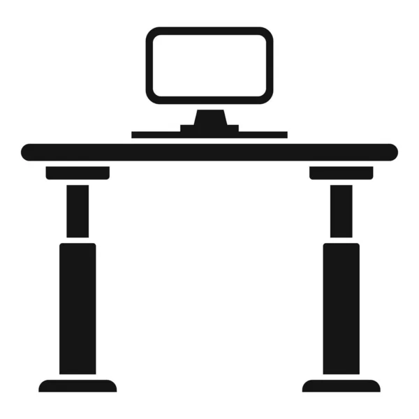 Icône Table Réglable Hauteur Vecteur Simple Bureau Travail Correct — Image vectorielle