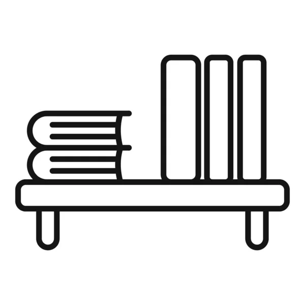 Vektor Osnovy Tabulky Zásobníku Knih Pracovní Prostor Sedí Správná Práce — Stockový vektor