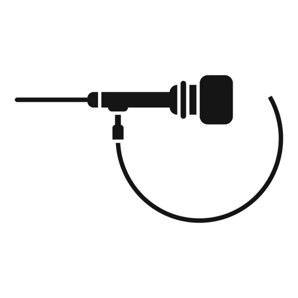 Icono Del Endoscopio Vector Simple Cámara Médica Inspección Del Estómago — Vector de stock