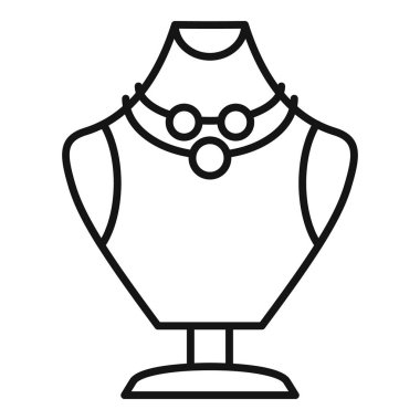 Moda mücevheri sahte ikon ana hatları vektörü. Kırık altın. Elmas lüks