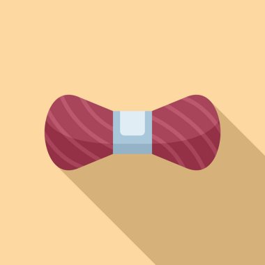 İplik ipliği simgesi düz vektör. Makine tekstili. Kumaş endüstrisi