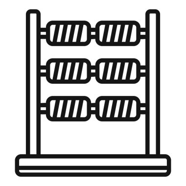 Simge taslak vektörünü ayır. Pamuk fabrikası. Tekstil süreci