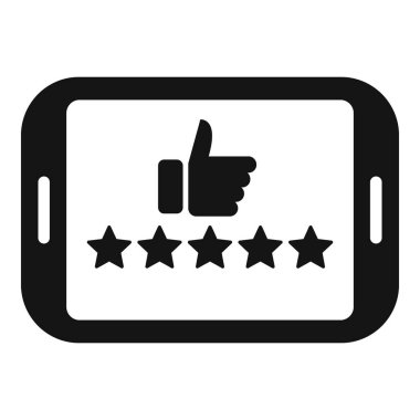 Tablet sıralama simgesi basit vektörü. Madalya ödülü. Üstten kazan