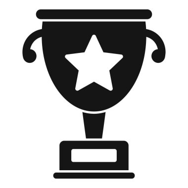 Altın kupa simgesi sıralaması basit vektör. En iyi ödül. Kazanma başarısı