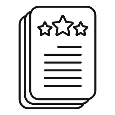 Kağıt sıralama simgesi ana hat vektörü. En iyi ödül. Kazanan üst